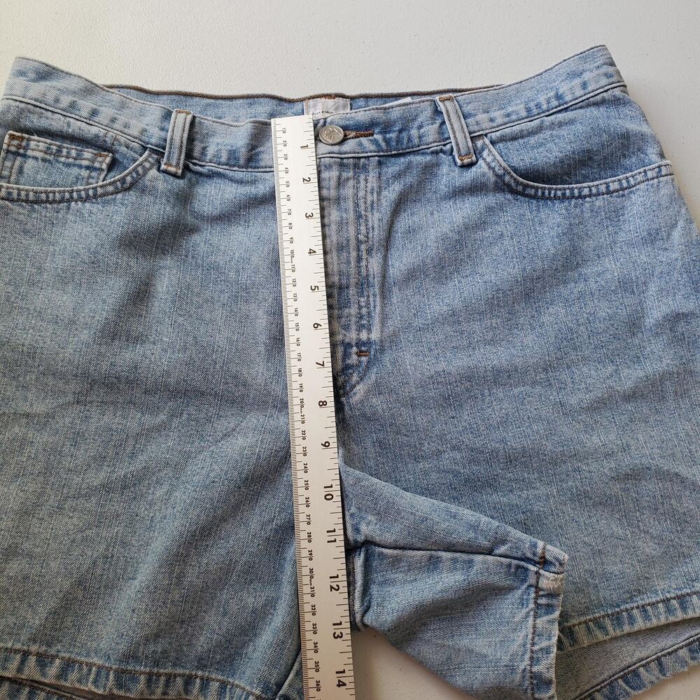 90s Y2K Calvin Klein Denim Shorts Womens 14 Blue Mom High Rise 5" Easy Fit Denim - Picture 6 of 10